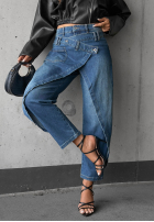 Hose Jeans wide leg z kopertowym przodem Morning Hush Blau