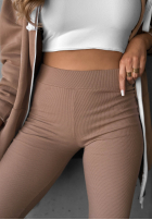 Prążkowane Leggings Sorine Beige