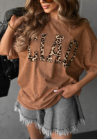 T-Shirt z nadrukiem Ciao Panther Camel