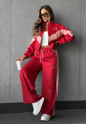 Baumwoll-Trainingsanzug-Set Rive Gauche rot-rosa