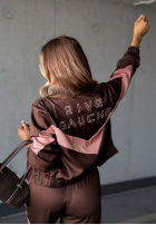 Sweat Set Rive Gauche czekoladowo-Rosa