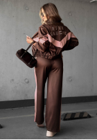 Sweat Set Rive Gauche czekoladowo-Rosa
