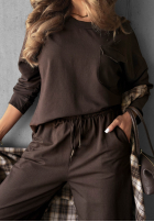 Bluse longsleeve z kieszenią Soft Mood Burgunderrot