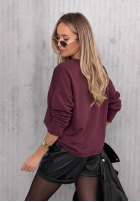 Bluse longsleeve z nadrukiem Golden Rossa Burgunderrot