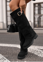 Zamszowa Stiefel z klamrą Everyday Move Schokoladenbraun