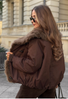 Krótka Jacke bomberka z futerkiem Northern Maple Khaki