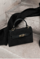 Zamszowa Tasche z rączką Mellow Season Schokoladenbraun