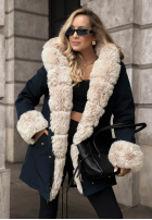 Jacke parka z futerkiem Stay Warm Dunkelblau