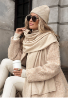 Set Mütze i szalik z kaszmirem Arctic Romance Mokkafarben