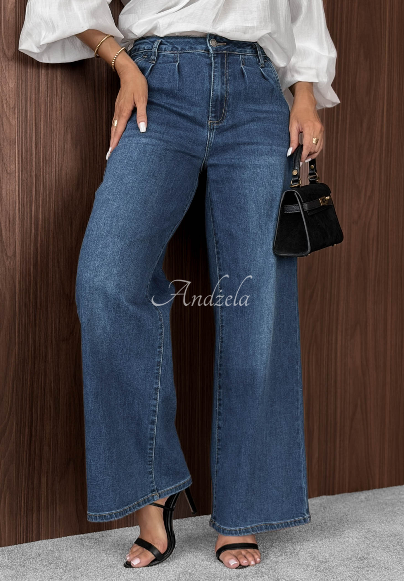 Jeanshose wide leg Second Thoughts Blau