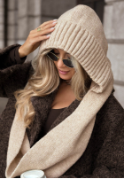 Schlauchschal balaclava z wiązaniem Frosty Charm Ecru