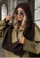 Schlauchschal balaclava z wiązaniem Frosty Charm Ecru