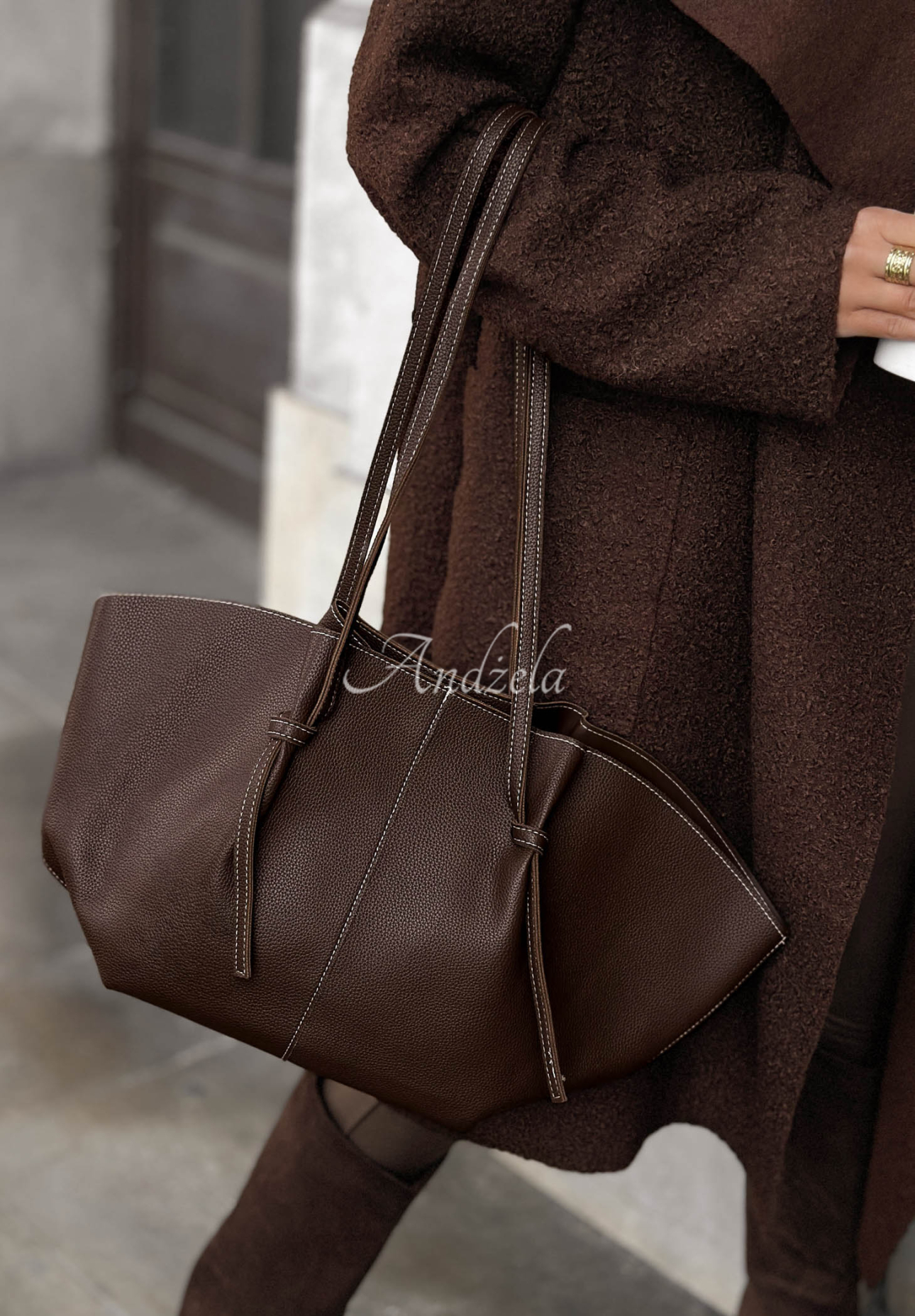 Ledertasche Only For You Schokoladenbraun