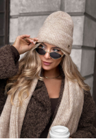 Mütze z wełną merino Snowfall Charm Schwarz