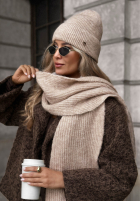 Mütze z wełną merino Snowfall Charm Schwarz