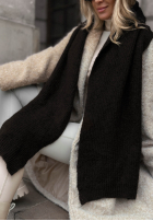 Mütze z wełną merino Snowfall Charm Beige
