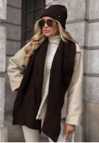 Mütze z wełną merino Snowfall Charm Beige