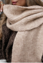 Mütze z wełną merino Snowfall Charm Beige