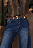 Hose Jeans z paskiem Something More dunkelblau