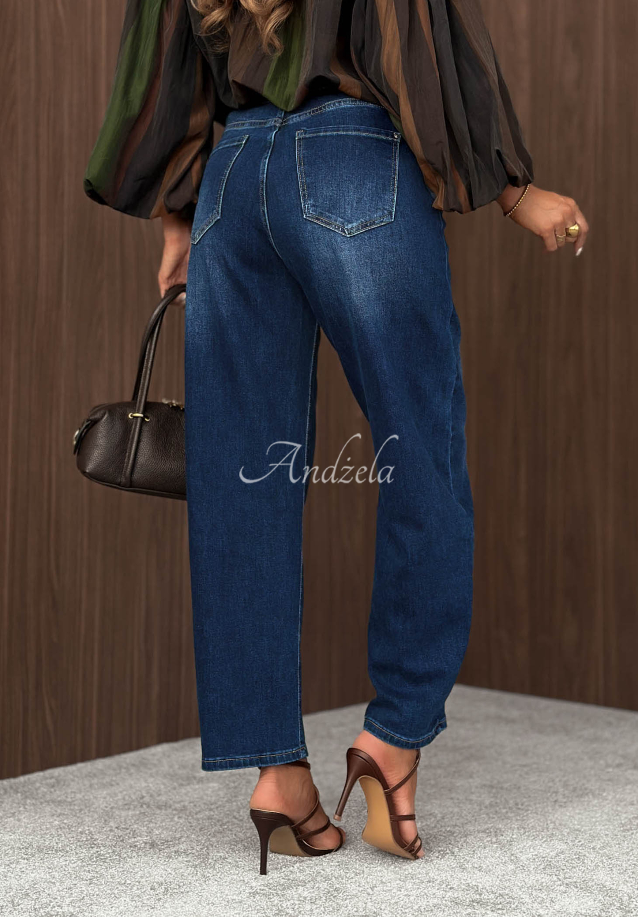 Baggy Jeans mit Gürtel Something More dunkelblau