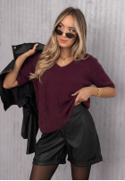Moherowy Pullover z krótkimi rękawkami Honey Cloud Braun