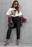 Hose Jeans mom fit No Reason Why Dunkelgrau