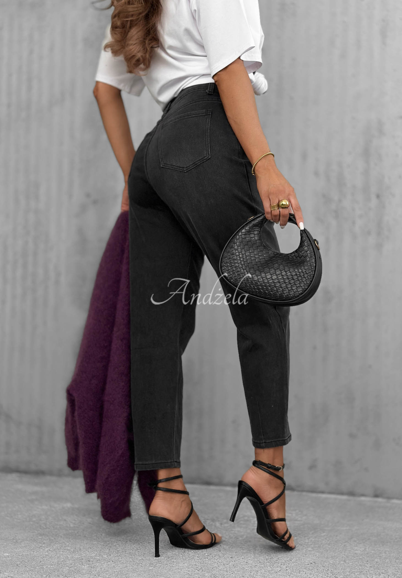 Jeans mom fit No Reason Why Dunkelgrau