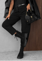 Hose Jeans banana z paskiem Think Twice Schwarz
