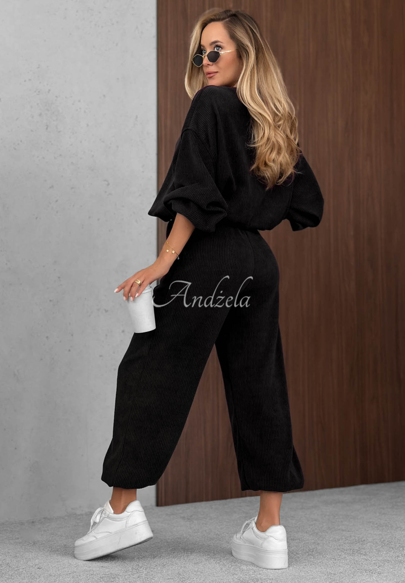 Trainingsanzug-Set aus Cord und Baumwolle Sunday Dream Schwarz
