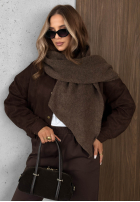 Szalik z wełną Copper Sky Beige