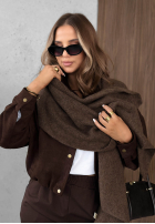Szalik z wełną Copper Sky Beige