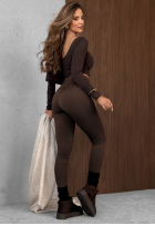 Leggings More Coffee Schokoladenbraun