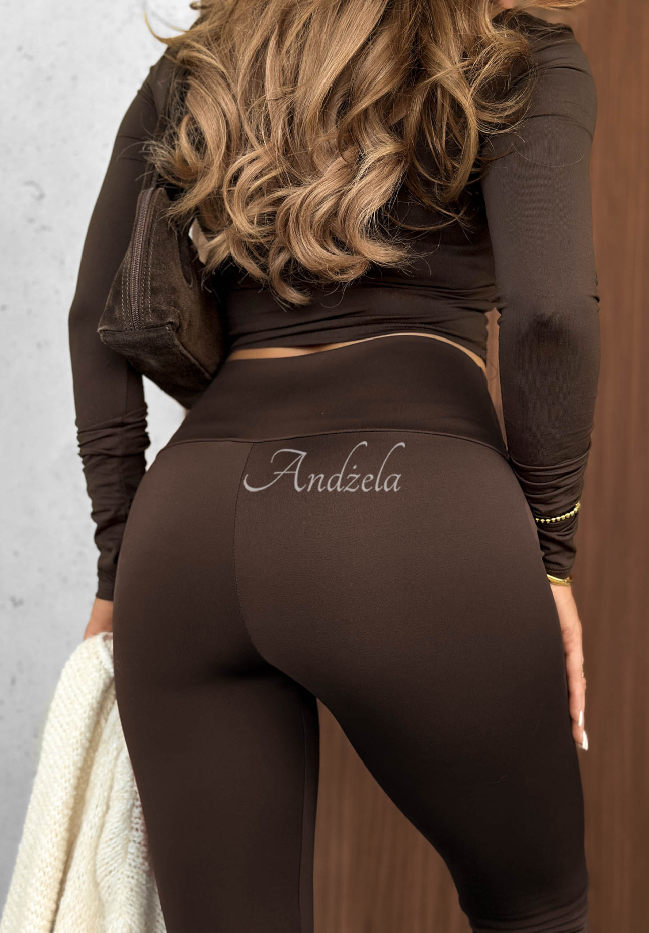 Leggins More Coffee Schokoladenbraun