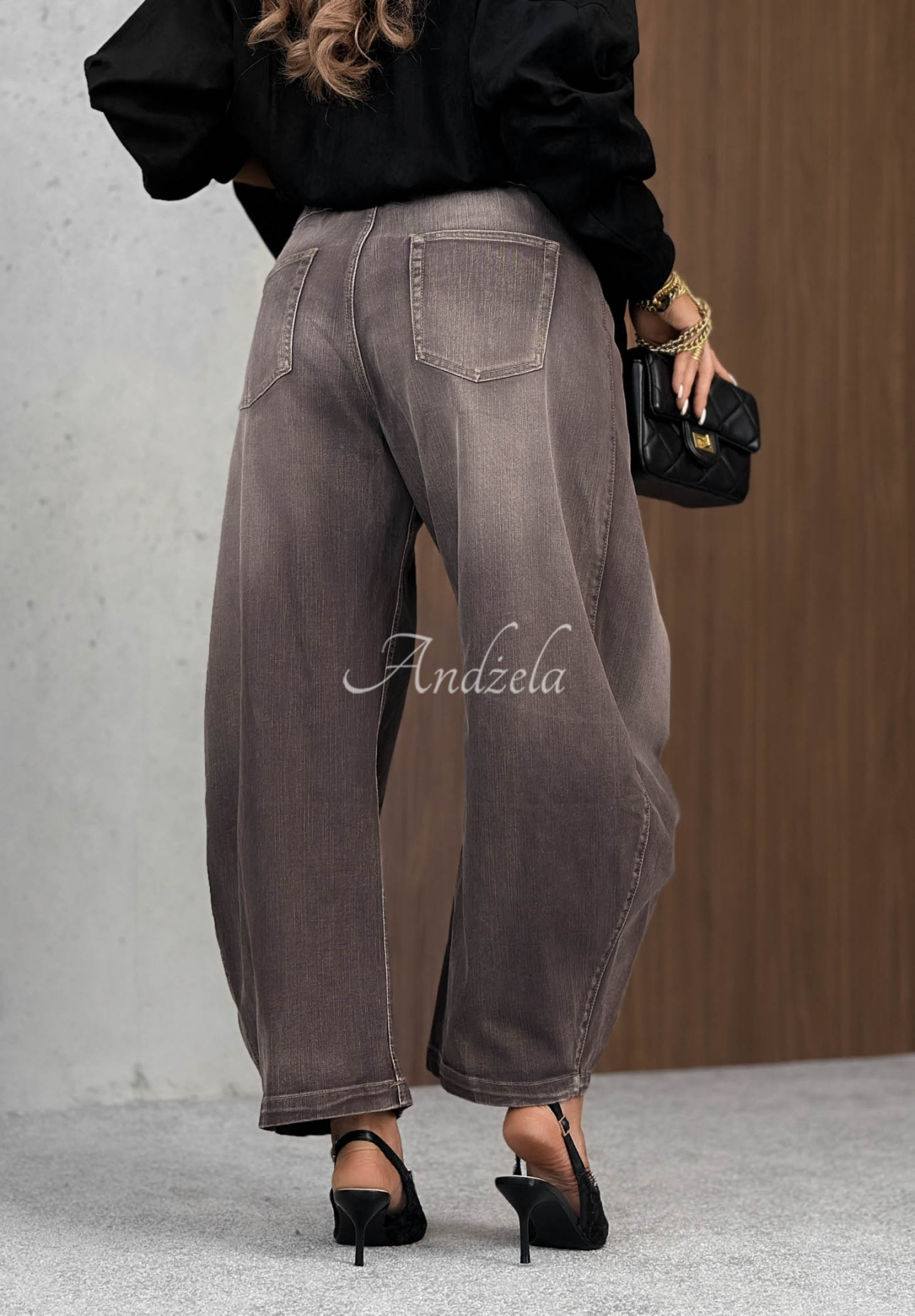 Bananen Jeanshose Hazy Silence Schokoladenbraun