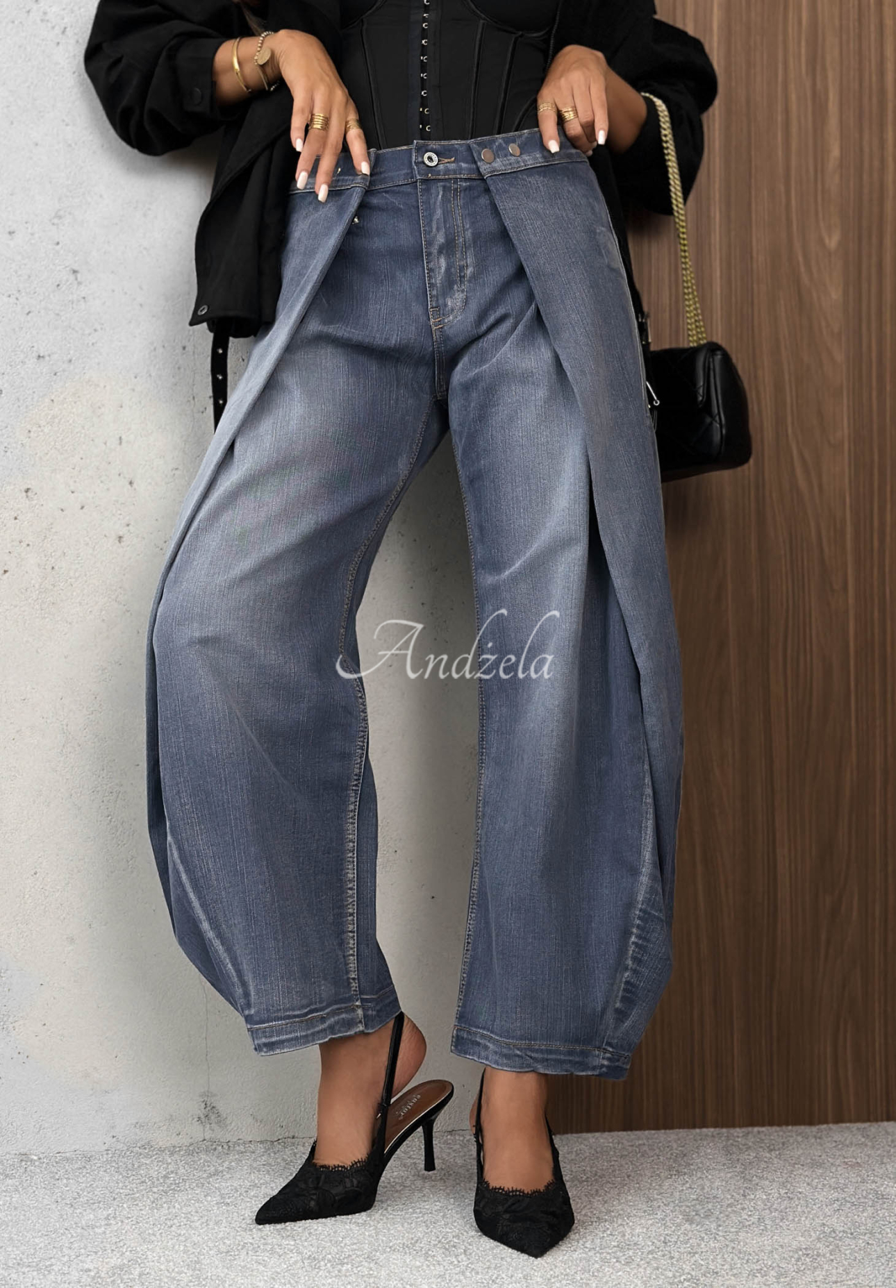 Bananen Jeanshose Hazy Silence Blau