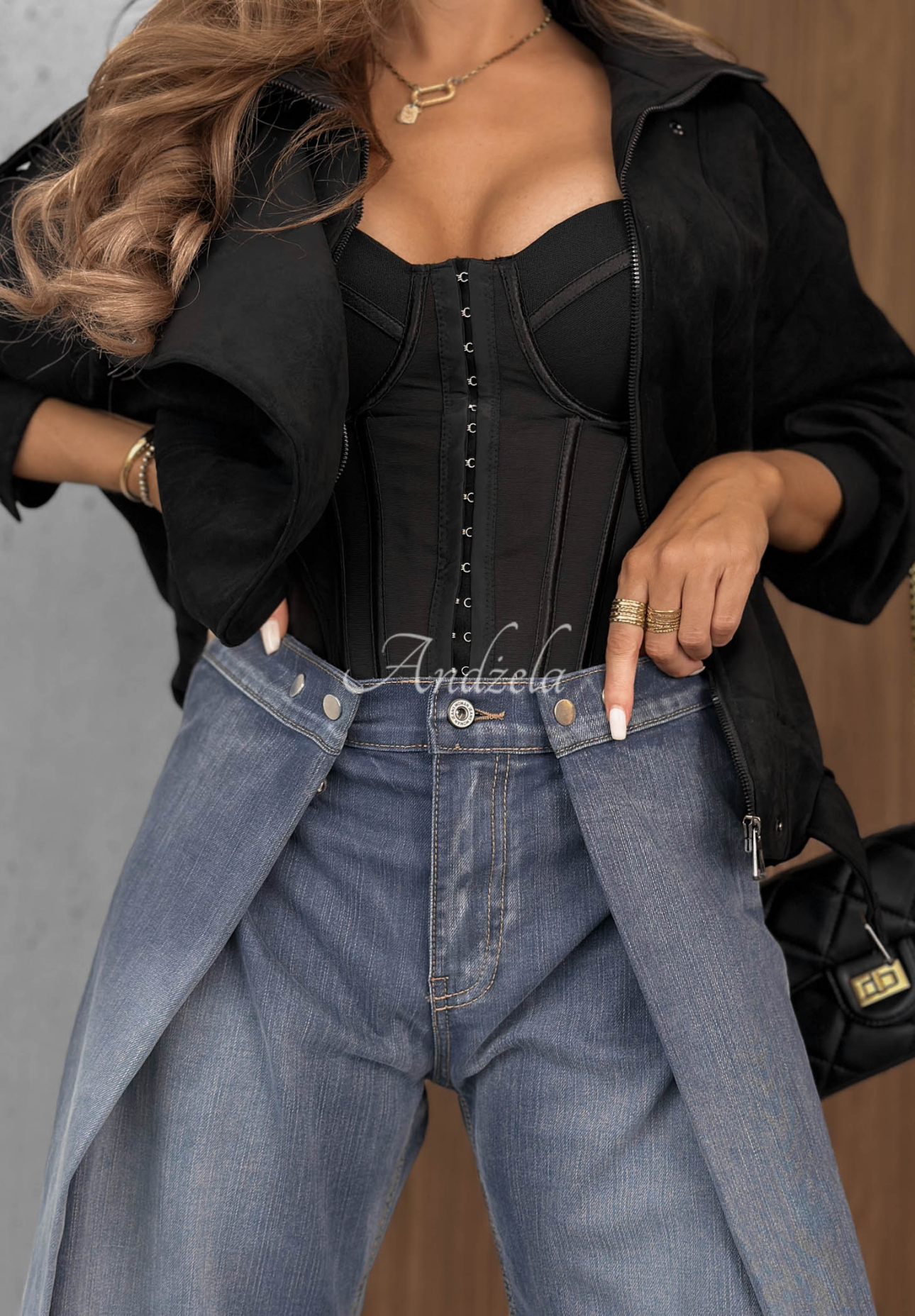 Bananen Jeanshose Hazy Silence Blau