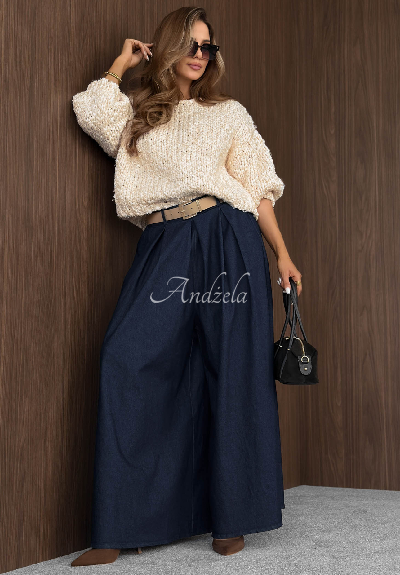 Pullover mit dekorativem Strickmuster Chic Darling Ecru