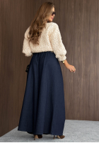 Ozdobnie pleciony Pullover Chic Darling Beige