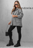 Jacke kożuszek z kapturem i kieszeniami Warm Comfort Grau