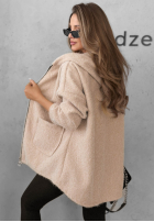Jacke kożuszek z kapturem i kieszeniami Warm Comfort Grau