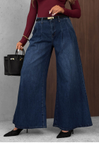 Hose Jeans wide leg Quiet Tones dunkelblau
