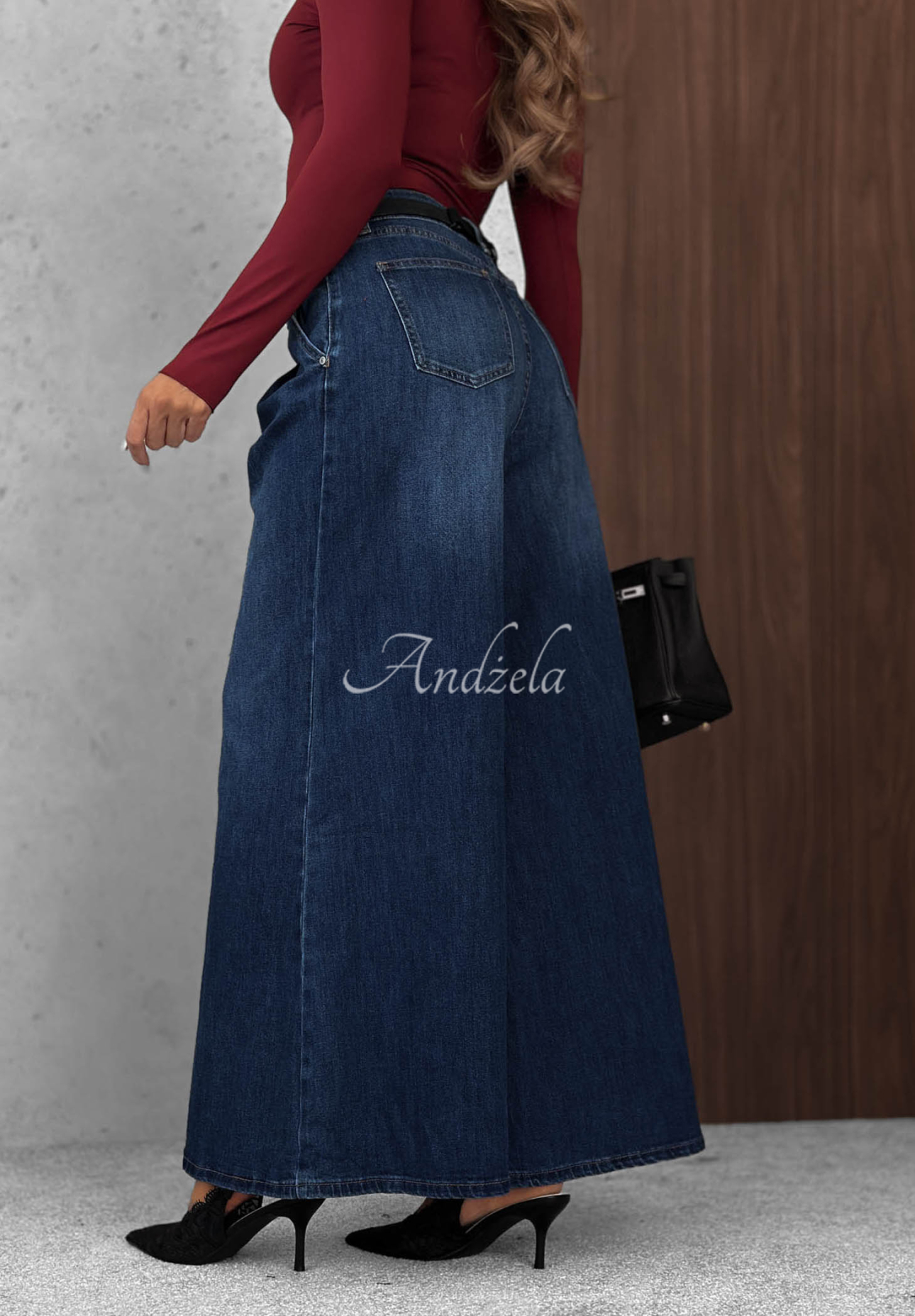 Jeanshose wide leg Quiet Tones dunkelblau