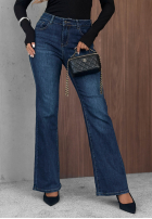 Hose Jeans dzwony Foggy Day Dunkelblau