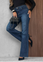 Hose Jeans dzwony Foggy Day Dunkelblau