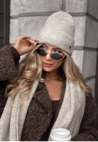 Mütze z wełną merino Snowfall Charm Schwarz