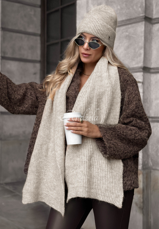 Schal aus Merinowolle und Mohair Snowfall Charm Melange