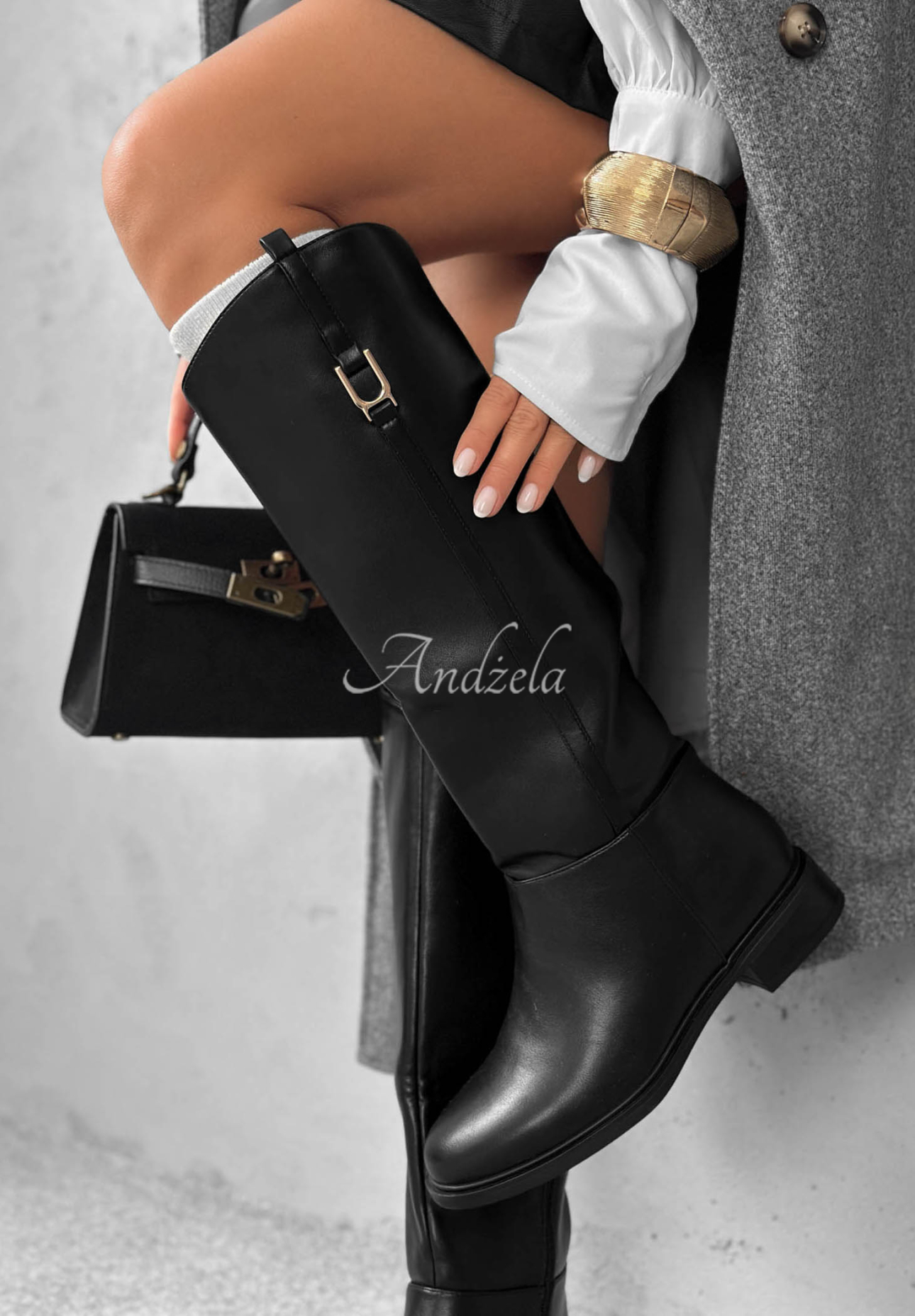 Stiefel aus Lederimitat Walk Away Schwarz
