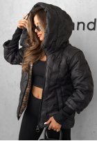 Pikowana Jacke z kapturem Autumn Edge Schwarz