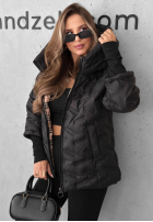 Pikowana Jacke z kapturem Autumn Edge Schwarz