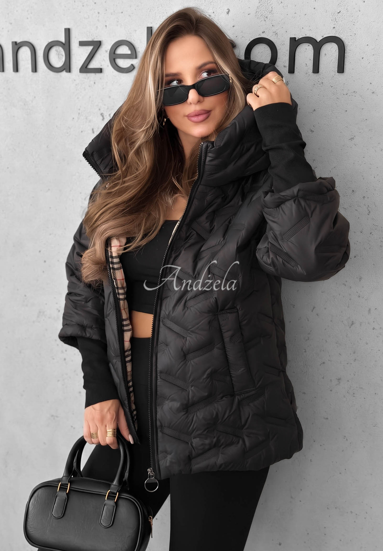 Gesteppte Jacke mit Kapuze Autumn Edge Schwarz